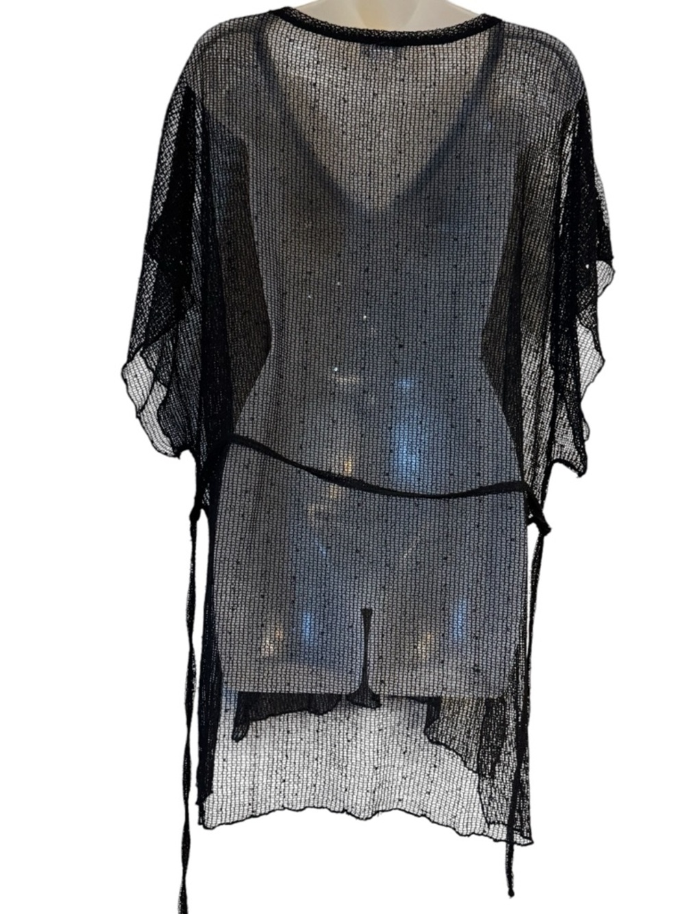*HOST PICK* Black Sheer V-Neck Swim Cover-Up XLARGE     #12 - Picture 4 of 6